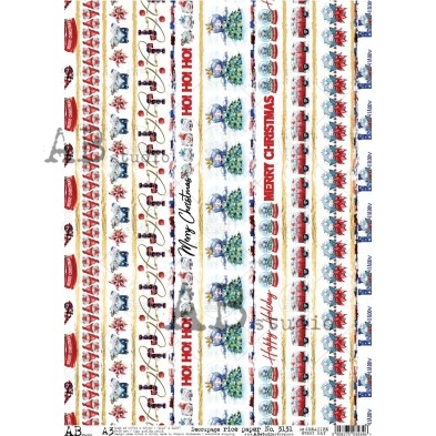Christmas Rice paper A3 No.3131 large decoupage