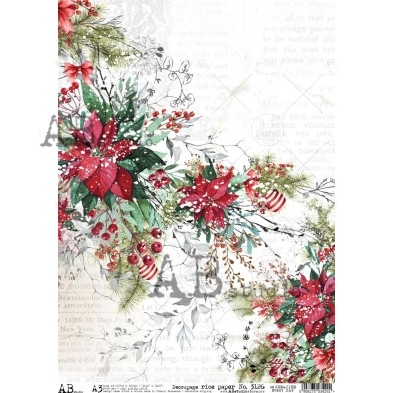 Christmas Rice paper A3 No.3126 large decoupage