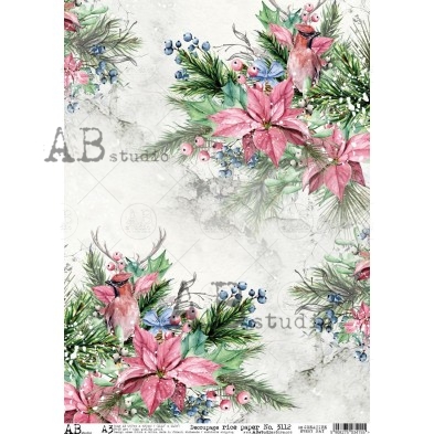 Christmas Rice paper A3 No.3112 large decoupage