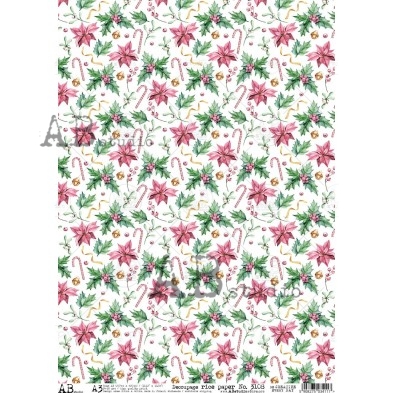 Christmas Rice paper A3 No.3108 large decoupage