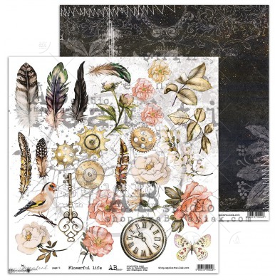 Papier scrapbooking "Dreamland" - arkusz 2 - Flowerful Life - 30x30