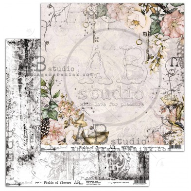 Papier scrapbooking "Dreamland" - arkusz 5 - Fields of flowers - 30x30