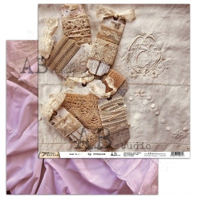 Papier scrapbooking  - My romance - arkusz 1 -  Sewing Bazaar - 30x30