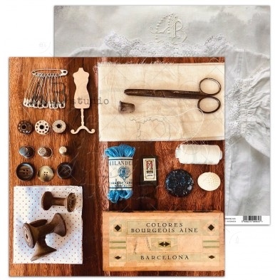 Papier scrapbooking  - Oriental Dreams - arkusz 4 -  Sewing Bazaar - 30x30