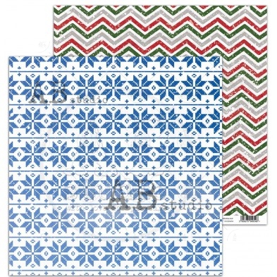 Scrapbooking paper - sheet 6 - Simple story Christmas - 30x30