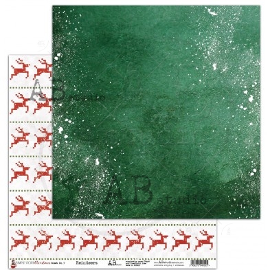 Scrapbooking paper - sheet 7 - Simple story Christmas - 30x30