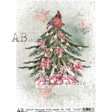 Rice paper A4 No.937 - Christmas elements