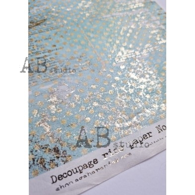Kolorowy złocony papier decoupage A4 ID-0007z