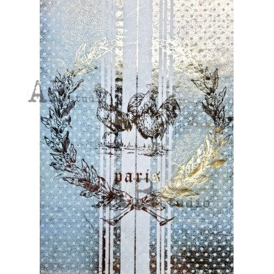 Gilded decoupage paper A4 No.0092