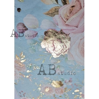 Gilded decoupage paper A4 No.0096