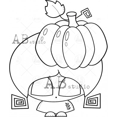 Rubber stamp ID-1479 pumpkin BIBA