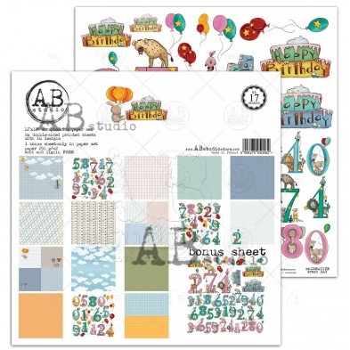 Set XL - 17 designs - 8 papers +bonus ''Simple story: Birthday''