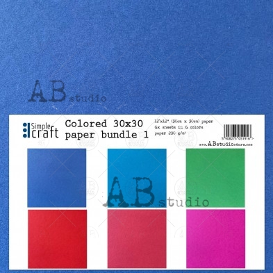 Creative colors zestaw 1 - kolorowy papier 280g - 6 arkuszy 30x30