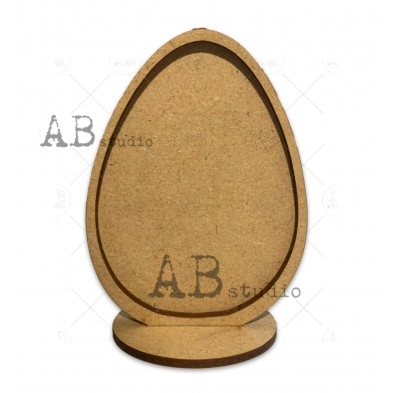 Easter egg 28cm - 1 pcs. with stand and frame HDF base - ID-110