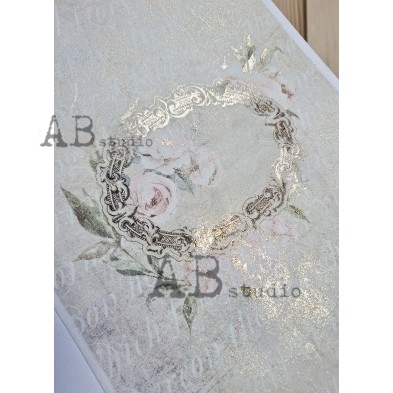 Gilded decoupage paper A4 No.1522