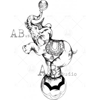 Rubber stamp ID-1487 circus elephant
