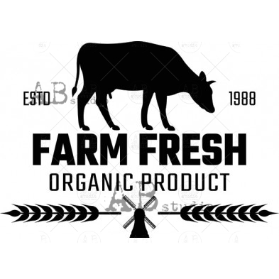 Stempel gumowy ID-1493 Farm fresh etykieta