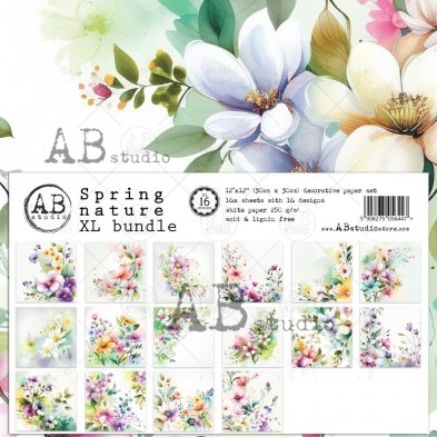 Spring nature XL bundle  - 16 sheets - 16 designs - 30x30