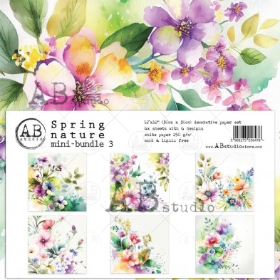 Spring nature MINI-bundle 3 - 6 sheets - 6 designs - 30x30