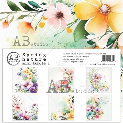 Spring nature MINI-bundle 1 - 6 sheets - 6 designs - 30x30