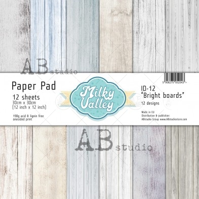 Creative paper pad ID-12 "Bright boards" 30x30 - 12 sheets - 12 designs