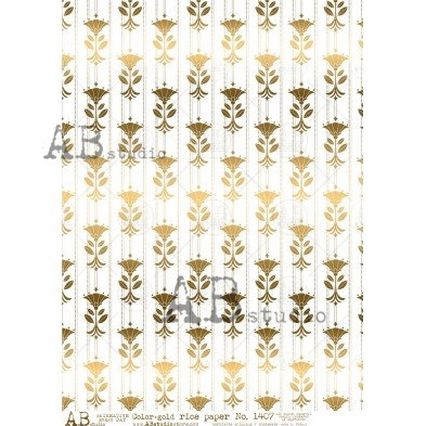 Gold rice paper Art Deco A4 ID-1407