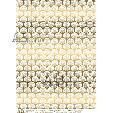 Gold rice paper Art Deco A4 ID-1418