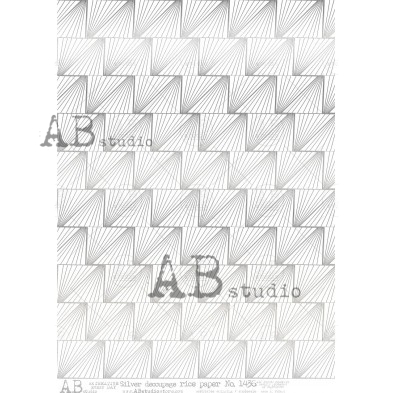 Silver rice paper A4 ID-1436 Art Deco decoupage