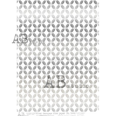 Silver rice paper A4 ID-1441 Art Deco decoupage