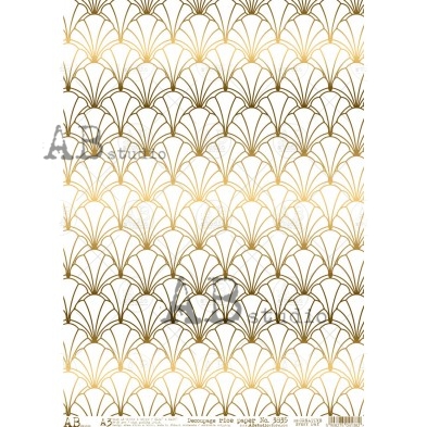 Rice paper A3 ID-3835 - gold Art Deco