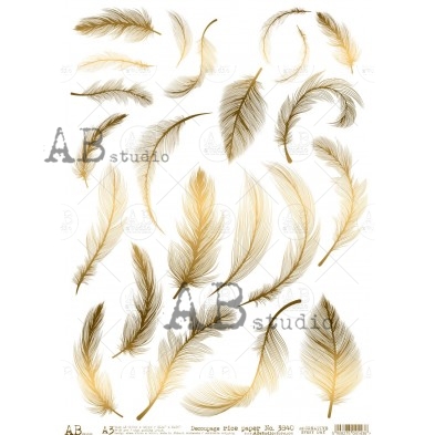 Rice paper A3 ID-3840 - gold