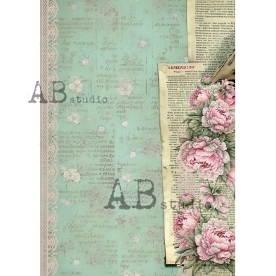 Rice paper A4 ID-1788 shabby wallpaper