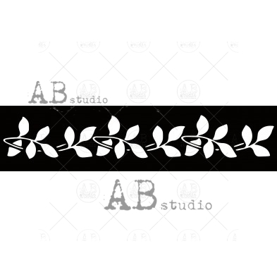 Stencil ID-484 border with leaves