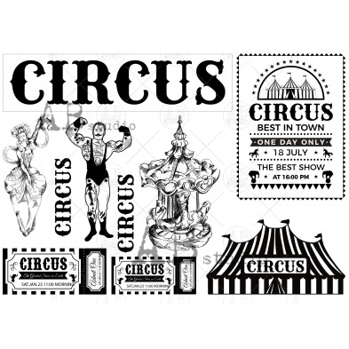 Chipboard set ID-347 circus