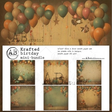 Krafted birthday mini-bundle 6 sheets - 30x30