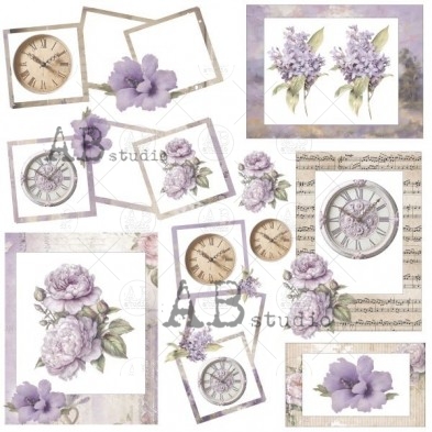 Die-cuts ID-193 "Lavender charm" frames - pack 8