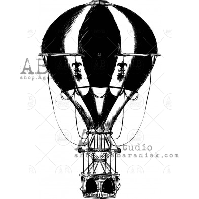 Stempel gumowy ID-320 vintage balon