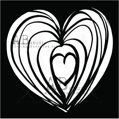 Stencil id-155 heart