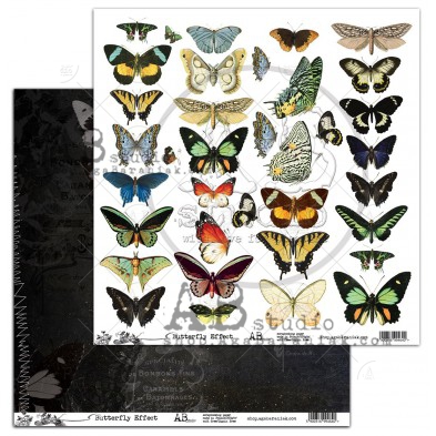 Papier do scrapbookingu Scrapbooking paper ABstudio - Butterfly Effect 12'x12'