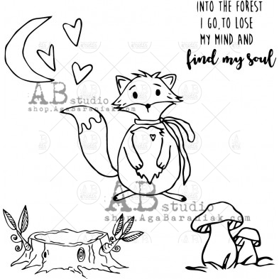 Rubber Stamp ID-366 forest set
