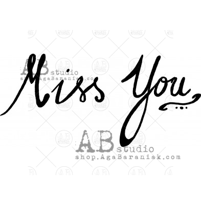 Rubber stamp ID-408 "Miss You"