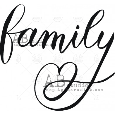Rubber stamp ID-416  "family"