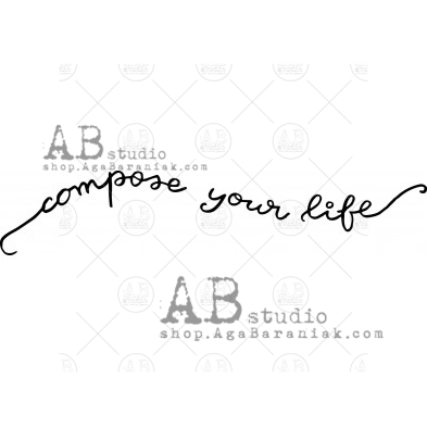 Rubber stamp ID-417  "compose your life"