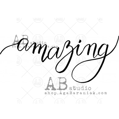Rubber stamp ID-422  "amazing"