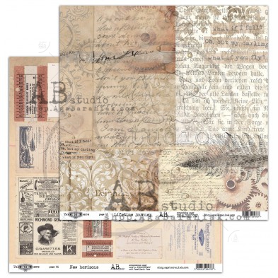 Papier scrapbooking "Take me there" - arkusz 8 - Lifetime journey / New horizons - 30x30