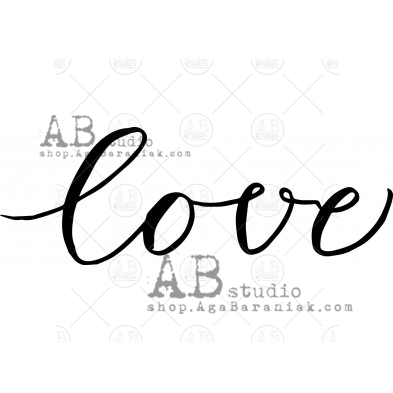Rubber stamp ID-440  "love"