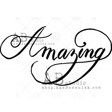 Rubber stamp ID-441  "amazing"