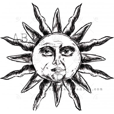 Rubber stamp ID-444 "sun"