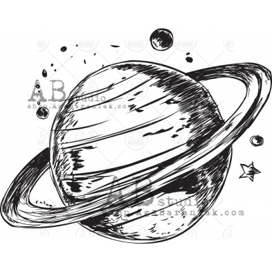 Rubber stamp ID-447 "planet"