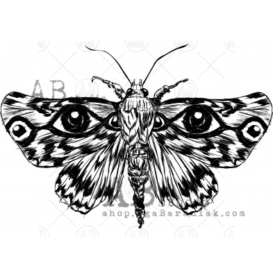 Rubber stamp ID-457 "moth"